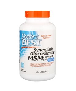 Doctor's Best - Synergistisk glukosamin‑MSM‑formel med OptiMSM + 180 kapslar