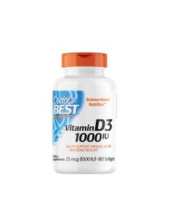 Doctor's Best - Vitamin D3 1000 IE + 180 mjuka kapslar