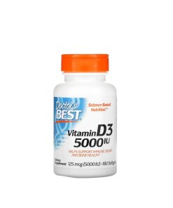 Doctor's Best - Vitamin D3 5000 IU + 180 mjuka gelkapslar