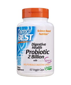 Doctor's Best - tarmhälsoprobiotika med LactoSpore + 60 vegetabiliska kapslar