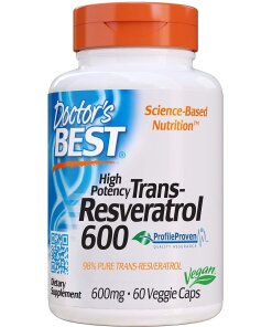 Doctor's Best - trans-resveratrol 600 mg + 60 vegetabiliska kapslar