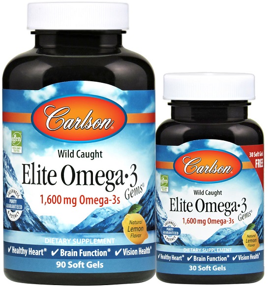 Elite - Omega-3 Pärlor + 1600 mg naturlig citron-smak