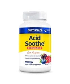 Enzymedica - Acid Soothe Tuggtabletter Bärsmak + 60 tabletter