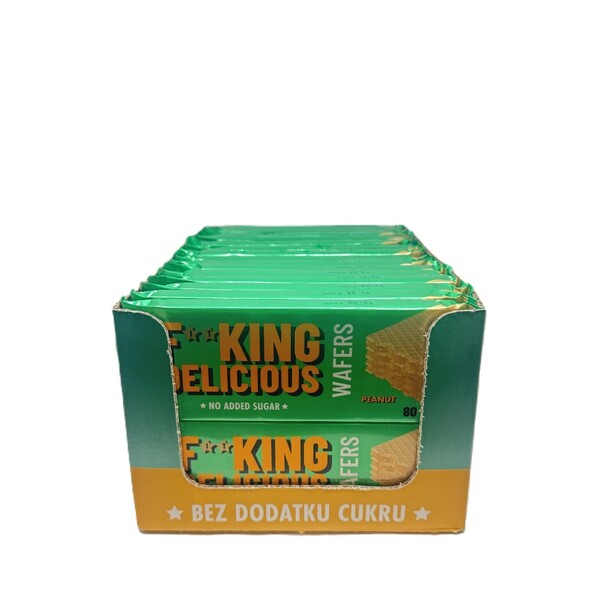 Fitking - Goda wafers med jordnötssmak + 32 x 80 g