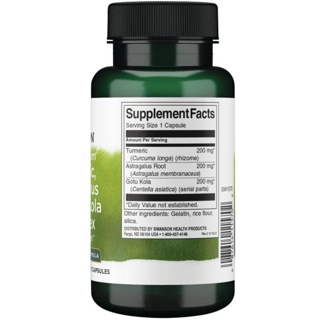 astragalus och gotu kola-komplex + 60 kapslar