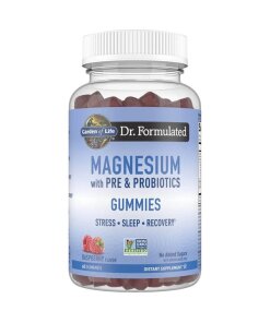 Garden of Life - Dr. Formulated Magnesium med prebiotika och probiotika i gummibitar hallonsmak + 60 gummibitar