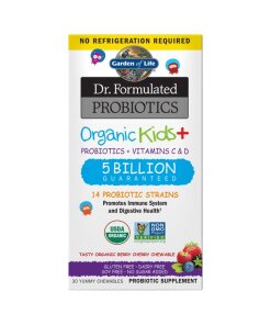 Garden of Life - Dr. Formulerade Probiotika Kids+ Bär- och körsbärssmak + 30 tuggtabletter