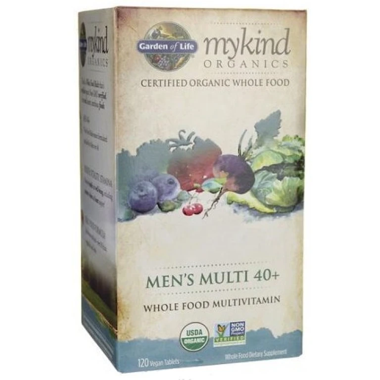 Garden of Life - Mykind Mäns multivitamin 40+ veganska tabletter + 120 tabletter