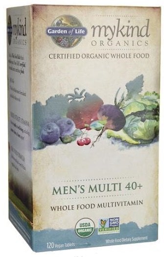 Garden of Life - Mykind Mäns multivitamin 40+ veganska tabletter + 120 tabletter