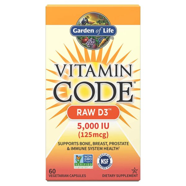 Garden of Life - Vitamin Code Raw D3 5000 IE + 60 kapslar