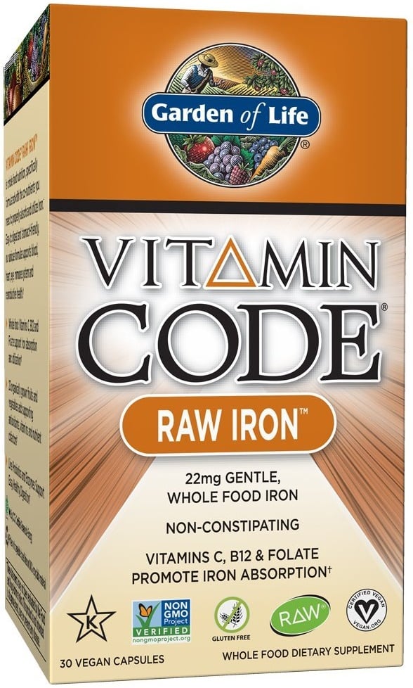 Garden of Life - Vitamin Code Raw Iron + 30 veganska kapslar