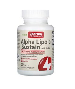 Jarrow Formulas - Alfaliponsyra Sustain med biotin + 60 tabletter