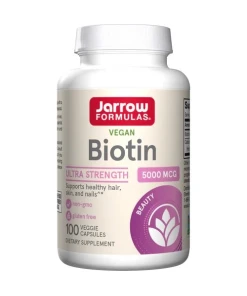 Jarrow Formulas - Biotin 5000 mcg + 100 vegetariska kapslar
