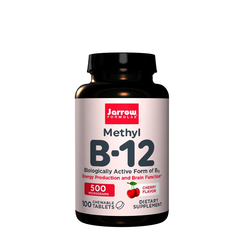 Jarrow Formulas - Metyl B-12 500 μg körsbärssmak + 100 veganska tuggtabletter