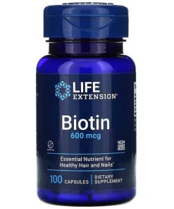 Life Extension - Biotin 600 µg + 100 kapslar