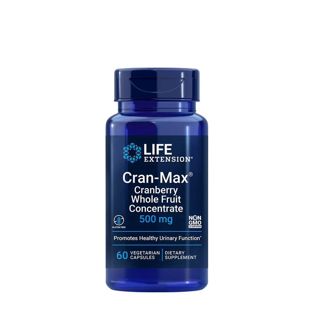 Life Extension - Cran-Max helt tranbärsfruktkoncentrat + 500 mg - 60 kapslar