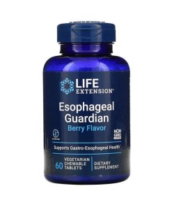 Life Extension - Esofagusskydd + Hallonsmak + 60 vegetariska tuggtabletter