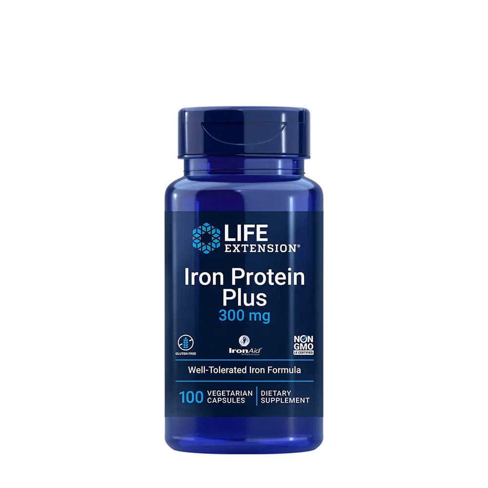Life Extension - Järnprotein Plus + 100 vegetariska kapslar
