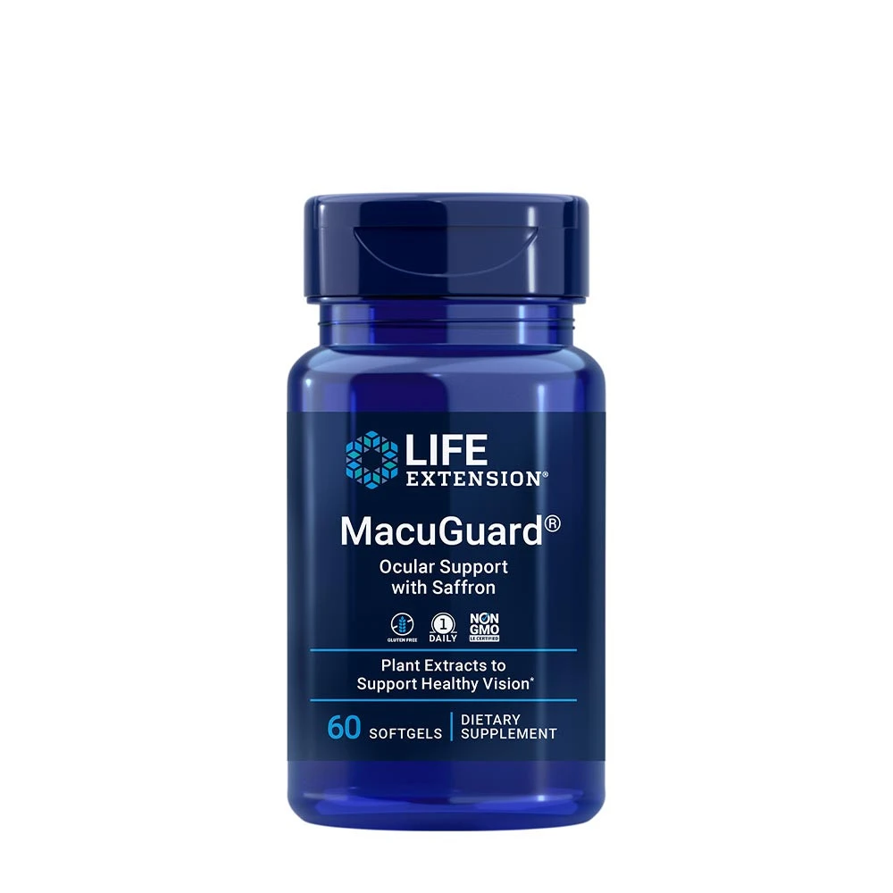Life Extension - MacuGuard Ögonstöd med saffran + 60 mjukgelkapslar