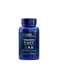 Life Extension - Vitamin D och K med havsjod + 60 kapslar