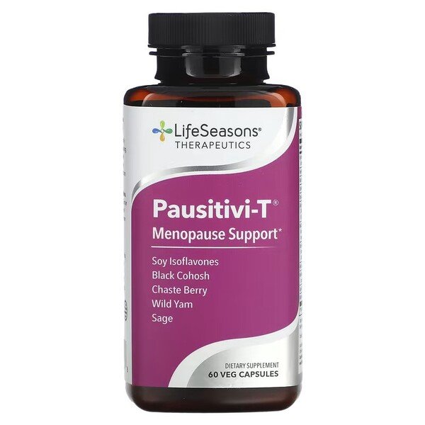 LifeSeasons - Pausitivi-T menopausstöd + 60 vegetariska kapslar