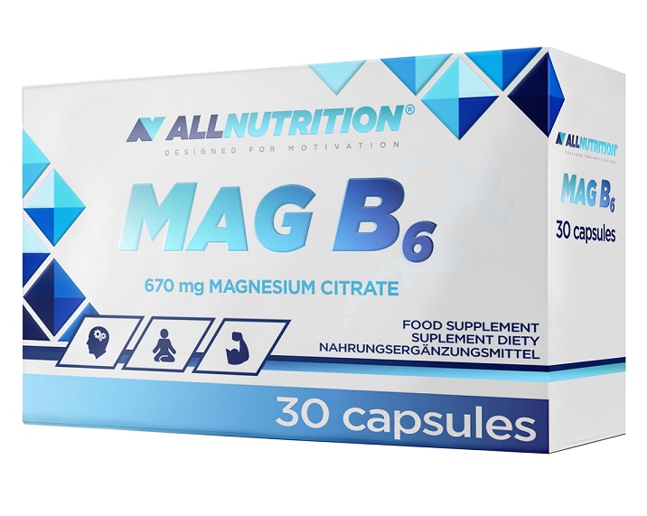 MAG B6 670mg – Magnesium & Vitamin B6 – 30 Kapslar