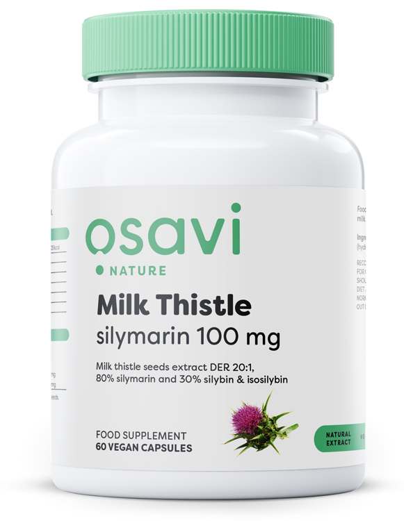 Milk Thistle Silymarin 100mg – 60 veganska kapslar