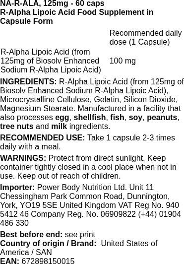 SAN - NA-R-ALA 125 mg - 60 capsules - Afbeelding 2