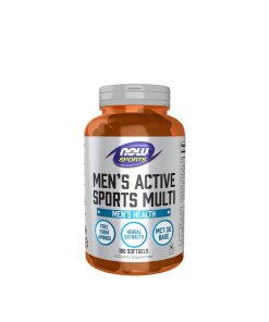 NOW - Aktiv sportmultivitamin för män + 180 mjuka gelkapslar