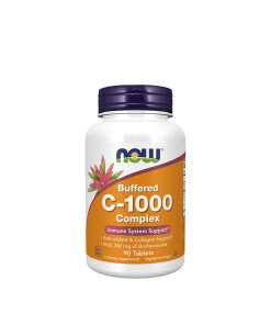 NOW - C-vitamin 1000 buffrat komp lex med 250 mg bioflavonoider + 90 tabletter