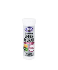 NOW - Effer-Hydrate effervescenttabletter apelsin/jordgubbsmak + 10 tabletter