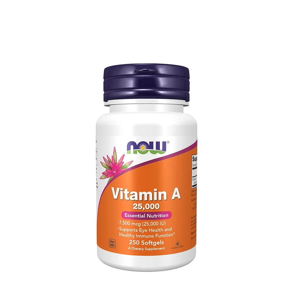 NOW Foods - A-vitamin 25 000 IE + 250 mjukgelkapslar