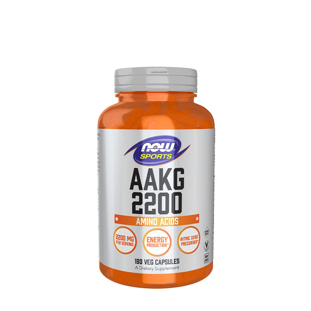 NOW Foods - AAKG 2200 + 180 veganiska kapslar