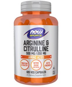 NOW Foods - Arginin och Citrullin 120 vegetariska kapslar