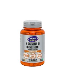 NOW Foods - Arginin och ornitin 500/250 mg kapslar