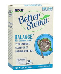 NOW Foods - Bättre Stevia Balans med krom och inulin + 100 påsar
