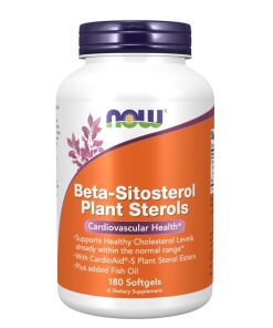 NOW Foods - Beta-sitosterol växtsteroler + 180 softgelkapslar