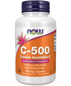 NOW Foods - C-vitamin-500 Kalciumaskorbat-C + 250 kapslar