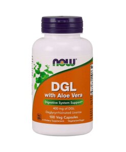 NOW Foods - DGL med Aloe Vera + 100 vegkapslar