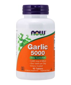 NOW Foods - Doftkontrollerad vitlök 5000 mg + 90 tabletter