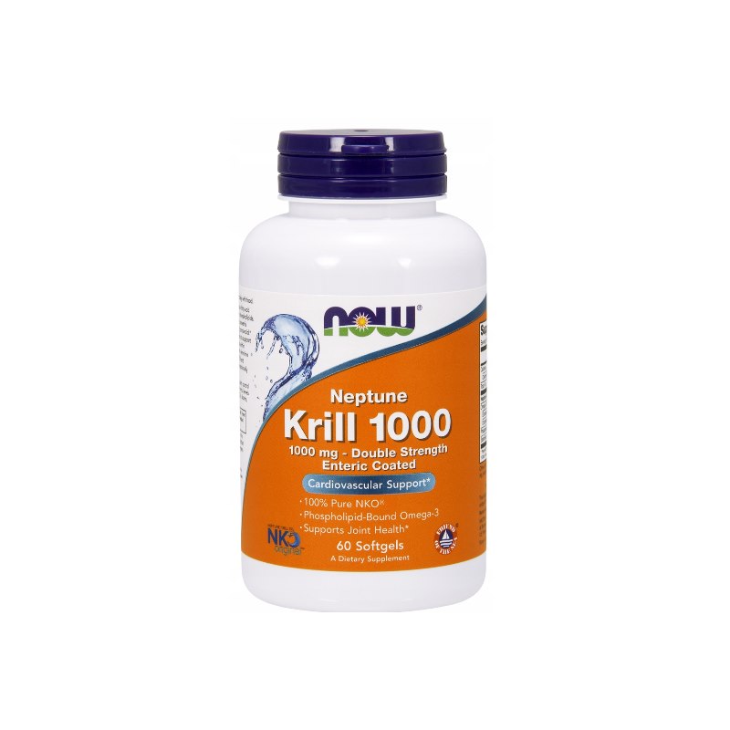 NOW Foods - Dubbel styrka krillolja + 60 mjuka gelkapslar
