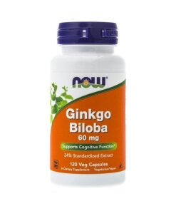 NOW Foods - Ginkgo biloba 60 mg + 120 vegetariska kapslar