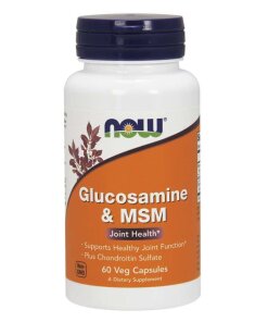NOW Foods - Glukosamin och MSM + 60 veganska kapslar