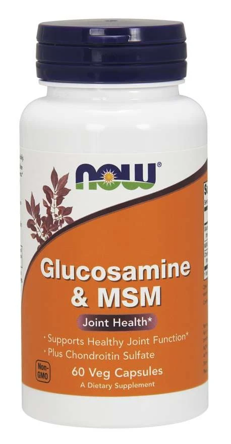 NOW Foods - Glukosamin och MSM + 60 veganska kapslar