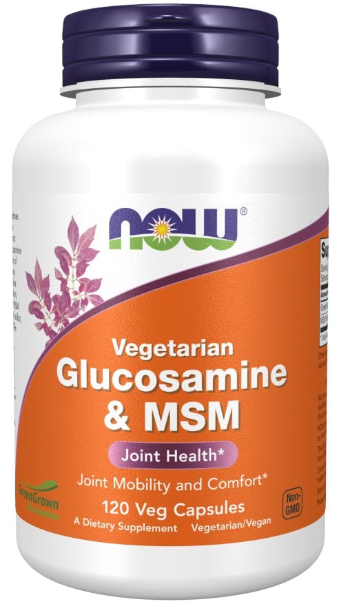 NOW Foods - Glukosamin och MSM vegetariska kapslar + 120 kapslar