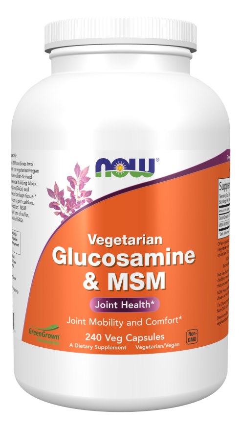 NOW Foods - Glukosamin och MSM vegetariska kapslar + 240 kapslar