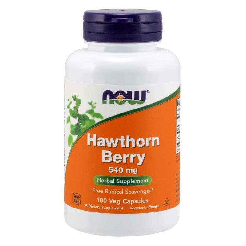 NOW Foods - Hagtornsbär 540 mg + 100 vegetabiliska kapslar