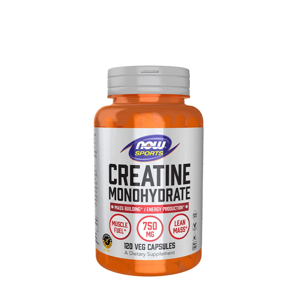 NOW Foods - Kreatinmonohydrat 750 mg + 120 vegetabiliska kapslar