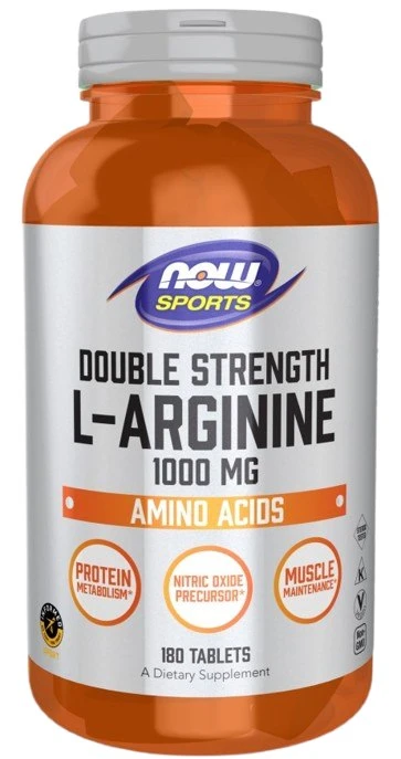 NOW Foods - L-arginin 1000 mg + 180 tabletter