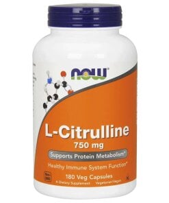 NOW Foods - L-citrullin 750 mg + 180 vegetabiliska kapslar
